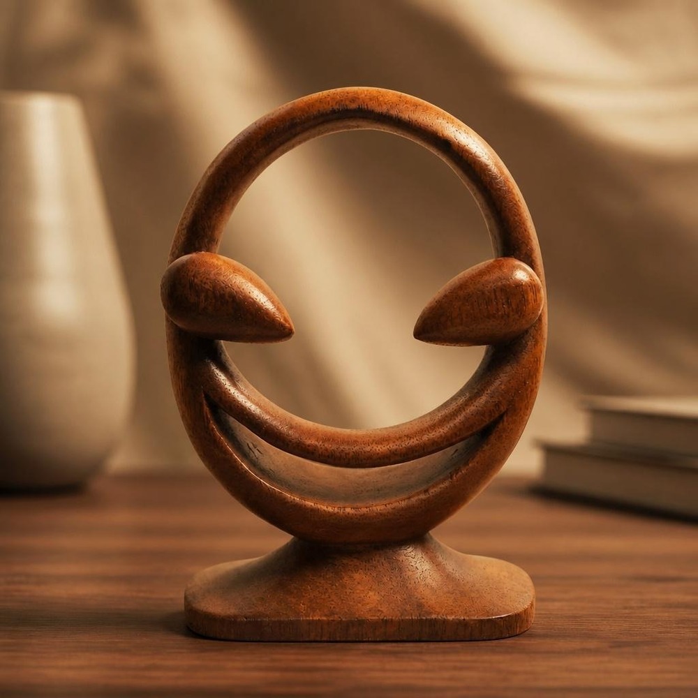 Novica "Cycle of Love" Suar Wood Hand-Carved Sculpture